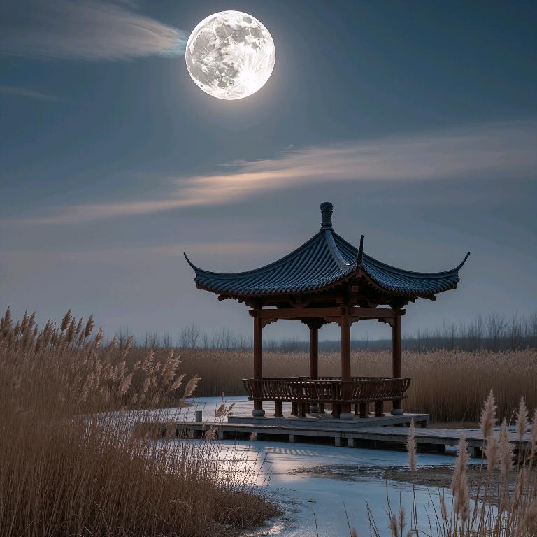 月落长亭霜满天