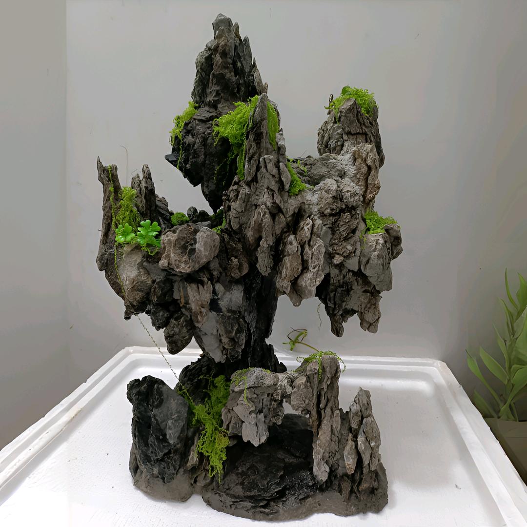 青龙石鱼缸造景骨架