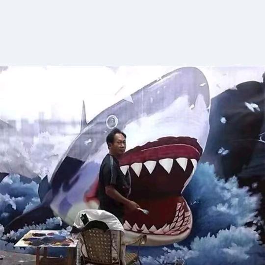 墙绘抽象装饰画风景油画