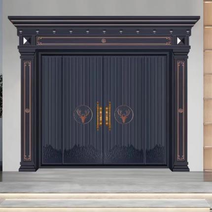 成都铝艺别墅大门套装门批发