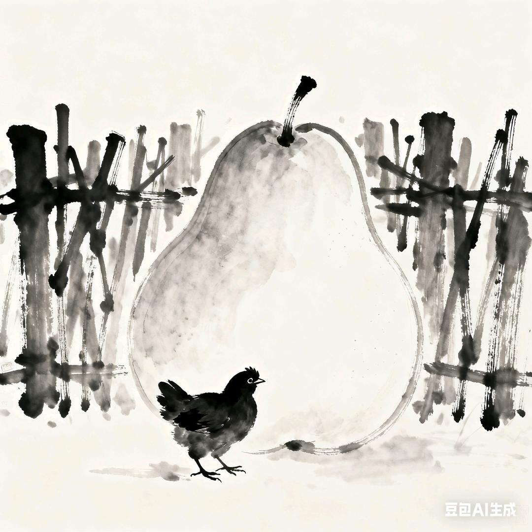 鸡大梨大篱笆大，梨比鸡大篱笆比鸡大