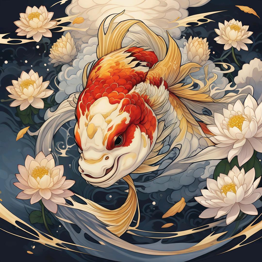 一条五颜六色的🐟