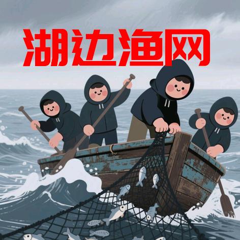 巢湖湖边渔网厂