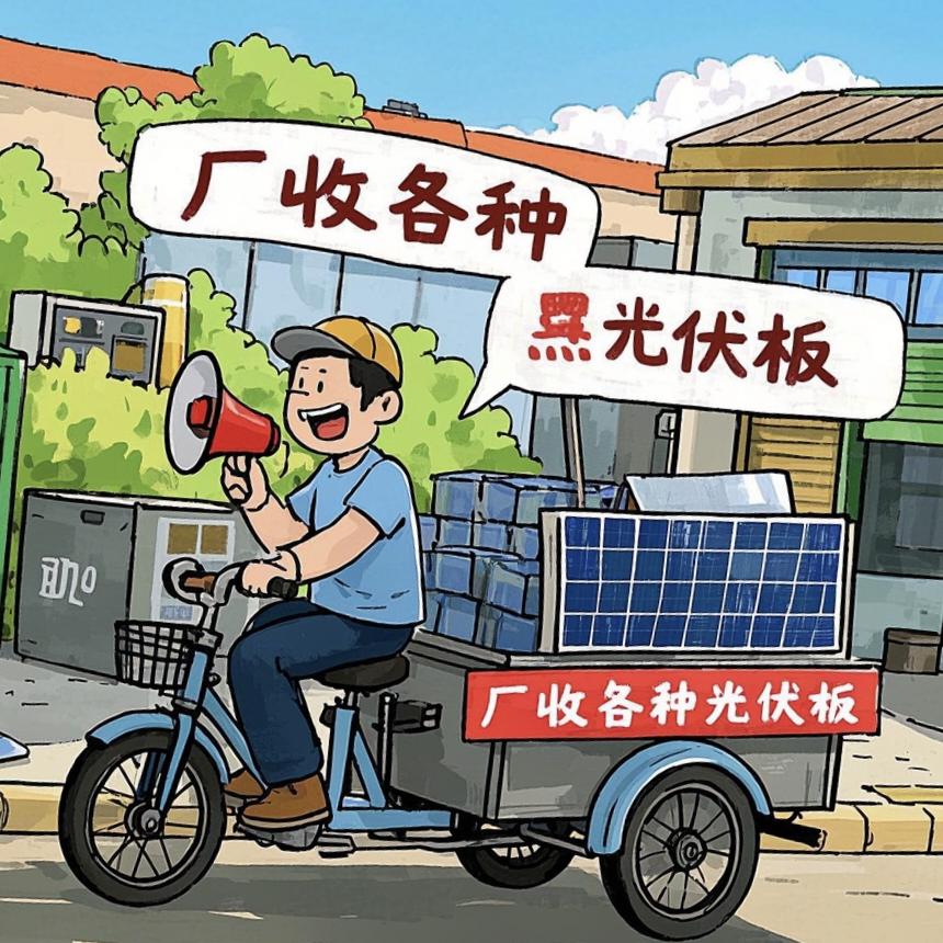 回收废旧破损光伏板