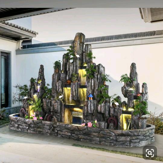 俊山石业鱼池假山