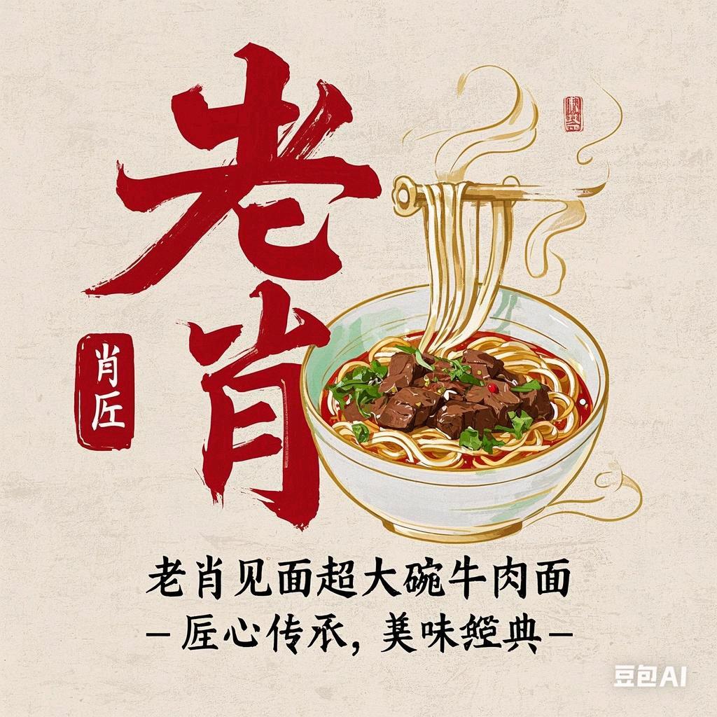 老肖见面超大碗牛肉面