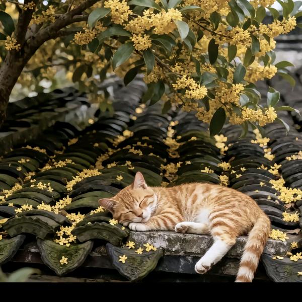晒太阳的猫