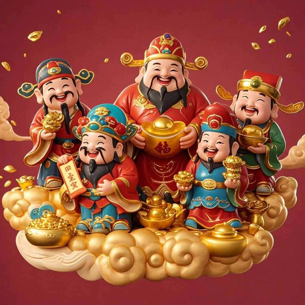 五财神来到我家门