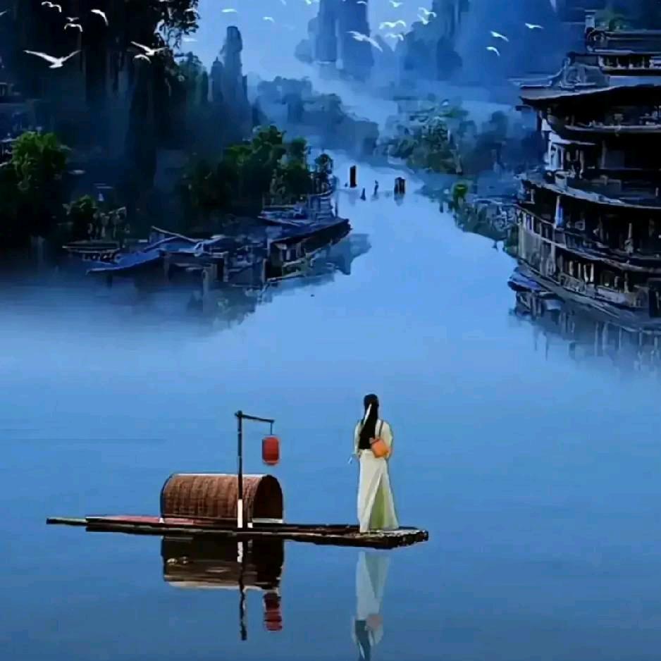 烟雨楼台望归舟