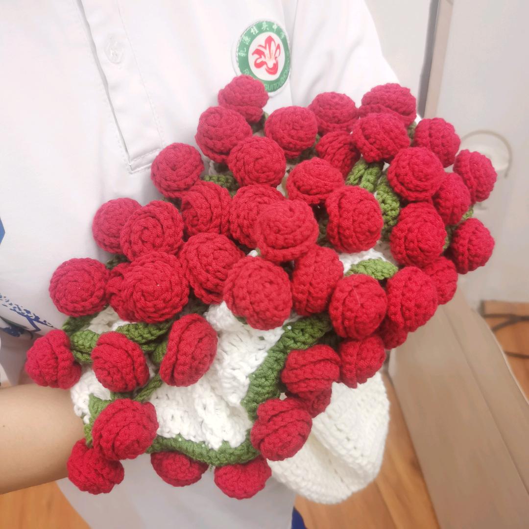 康乃馨手工勾针织