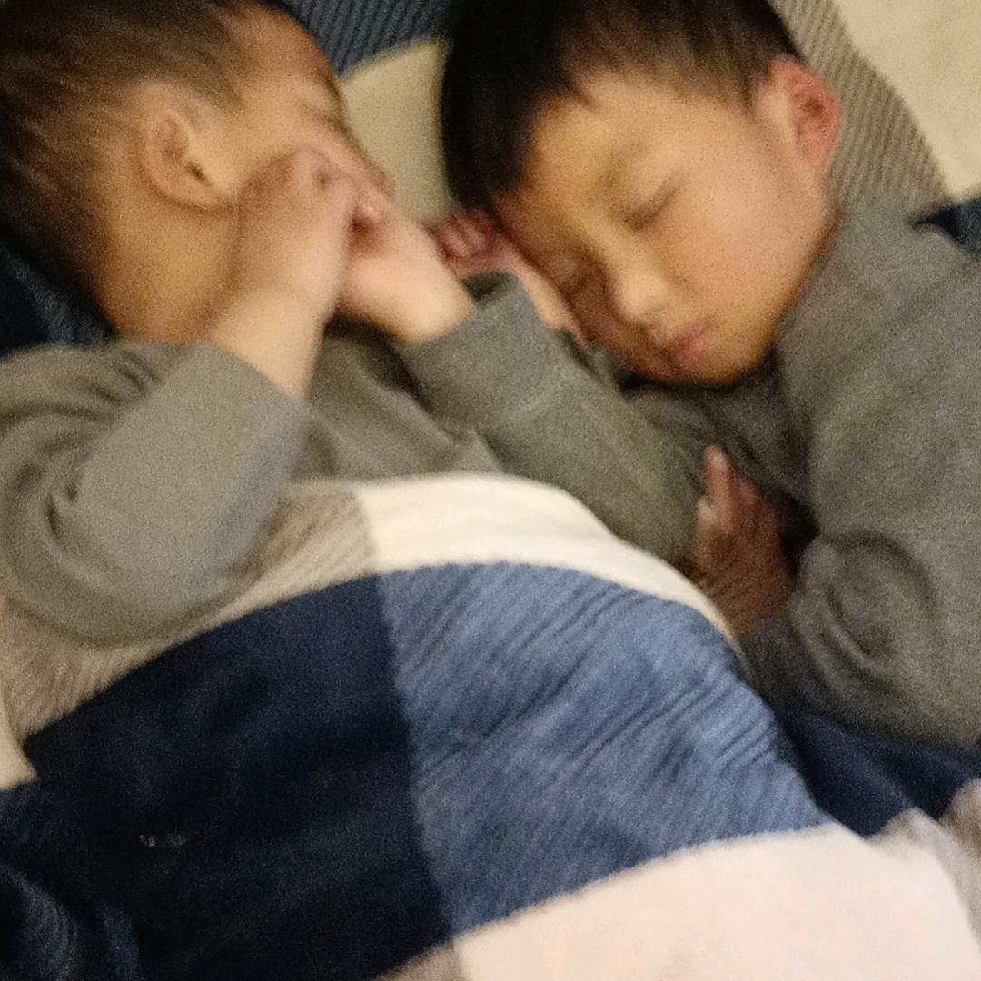 俩个宝贝孙子的奶奶
