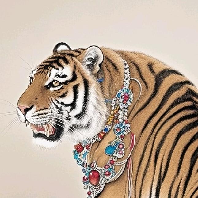 猛虎抱福