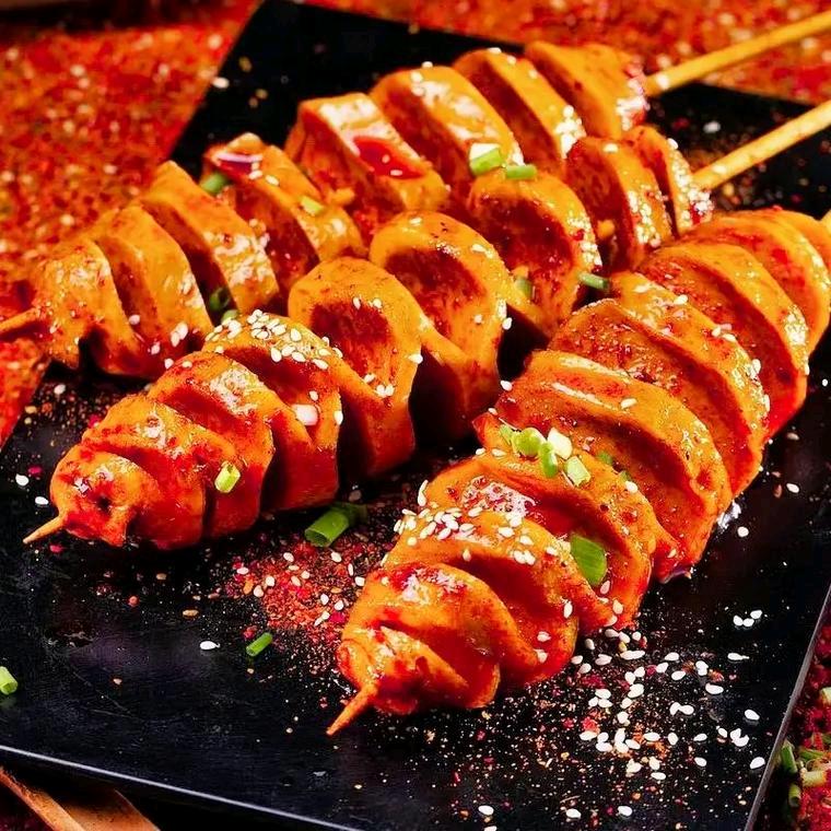 00后纯手工烤面筋