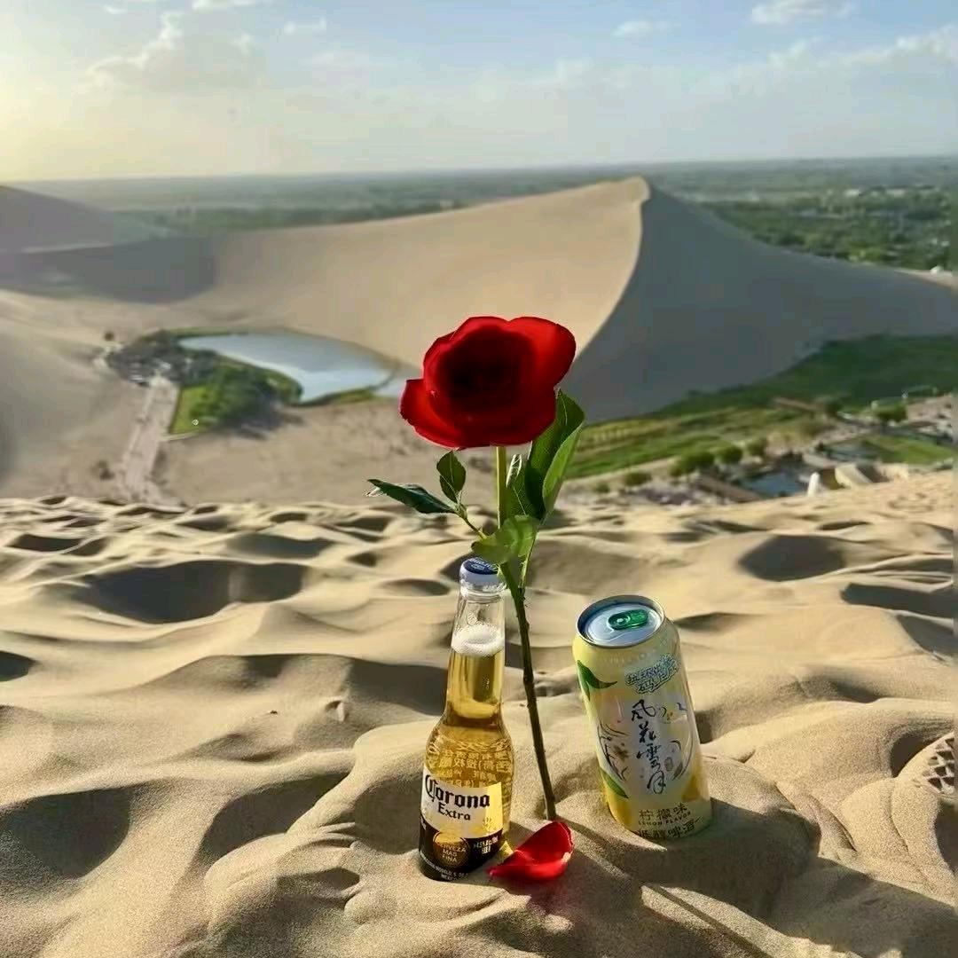 大西北的浪漫在月牙泉