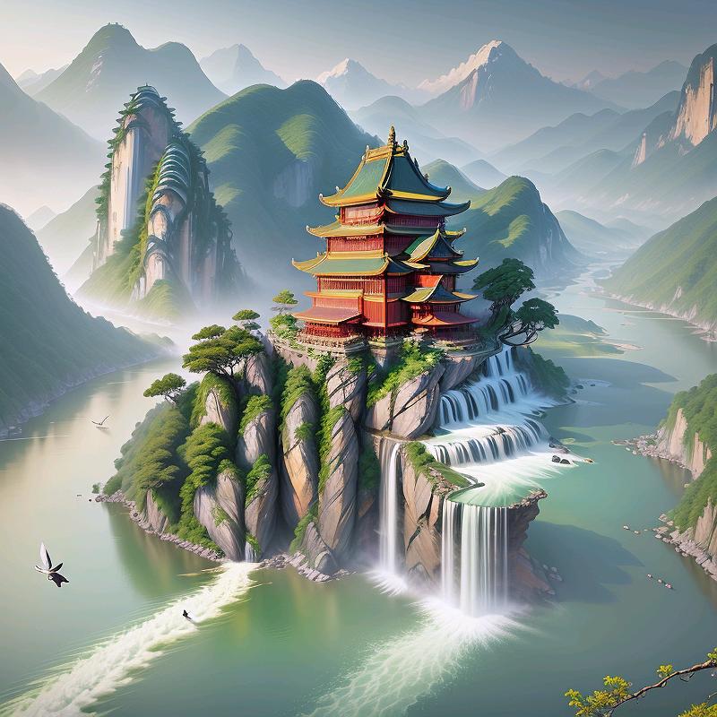 推窗望月