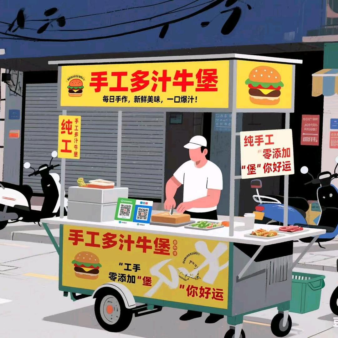 兴业石南手工多汁牛堡🍔