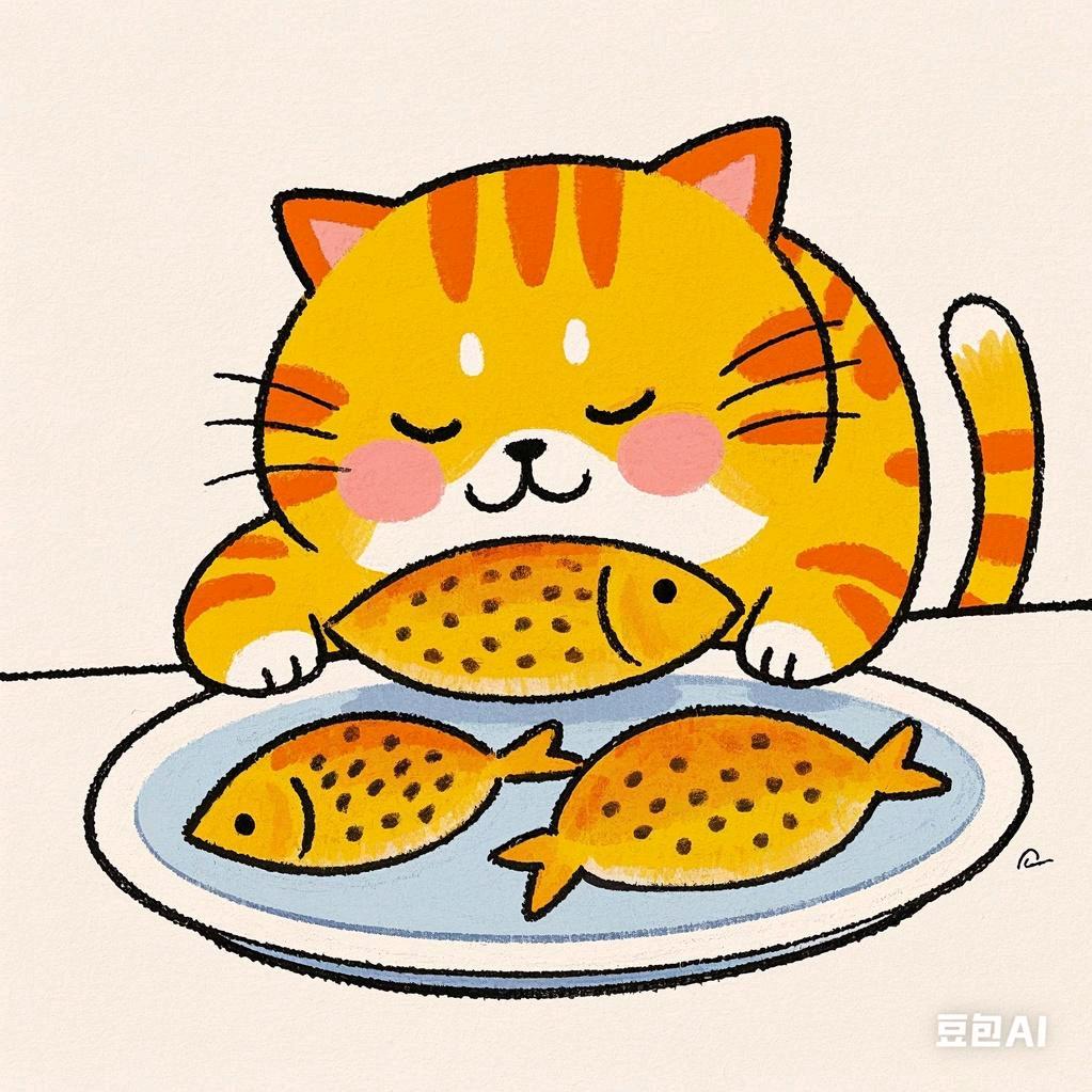 大橘猫爱吃鱼