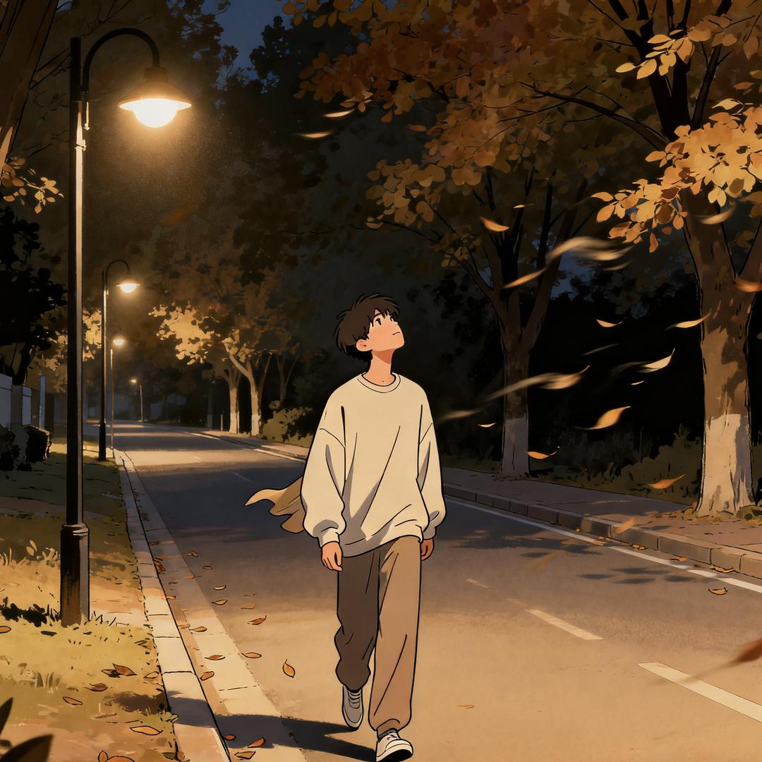 一起吹过晚风的街