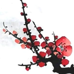 一枝红梅