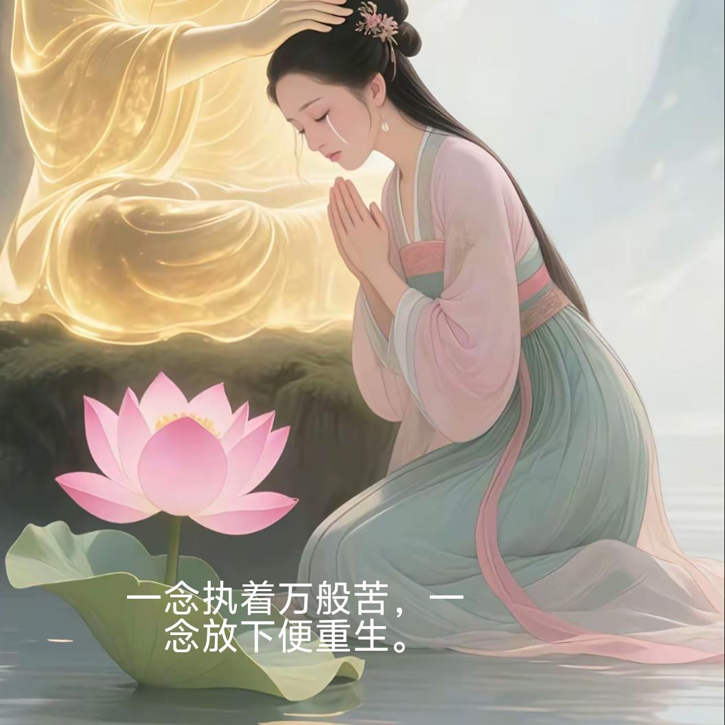 一念执着万般苦，一念放下便重生。