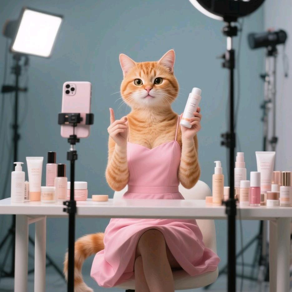 勤快的猫咪_