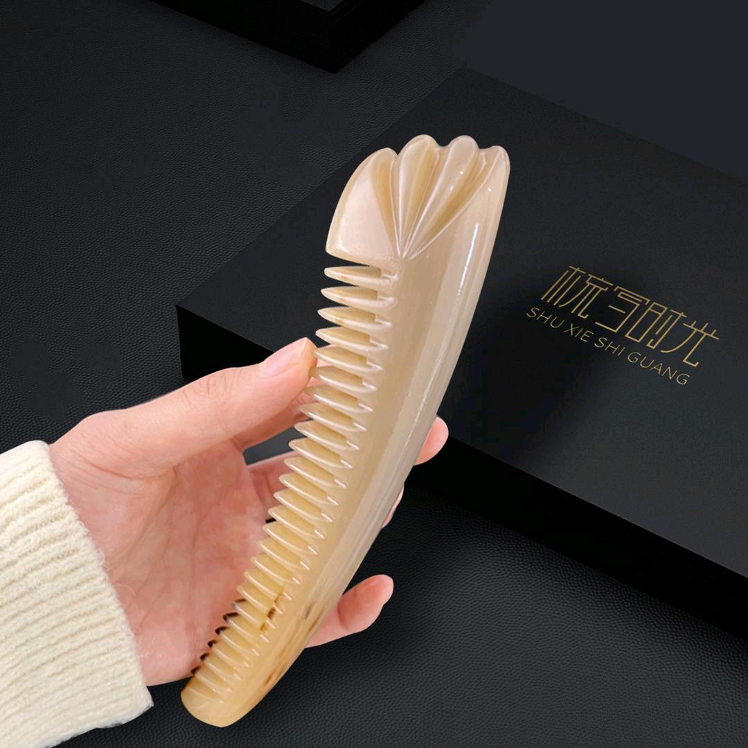 梳写时光匠心手作牛角梳甄选