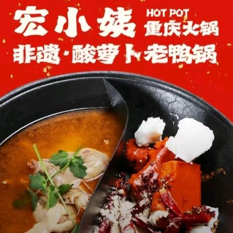 宏小姨.酸萝卜老鸭锅.重庆火锅（岗头店）