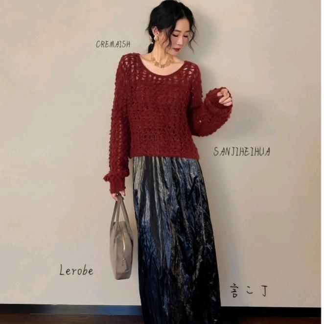 三吉黑花时尚穿搭