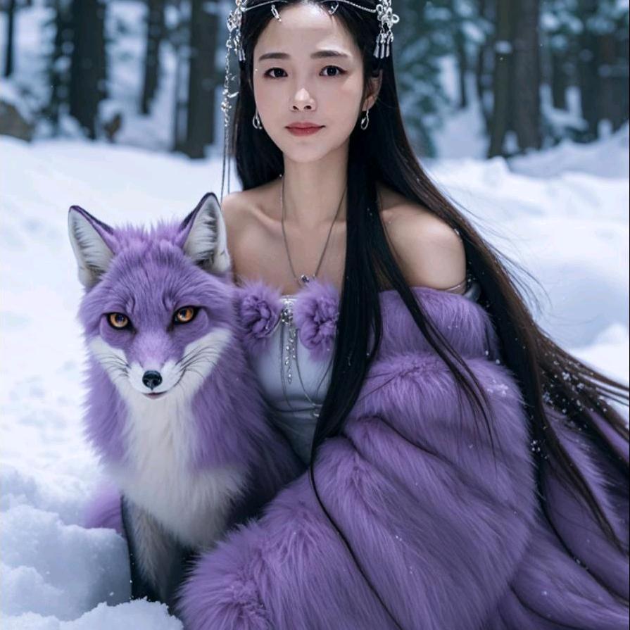 冬天里的雪狼