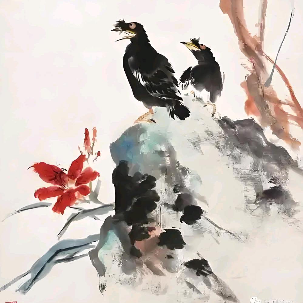 汀竹配画