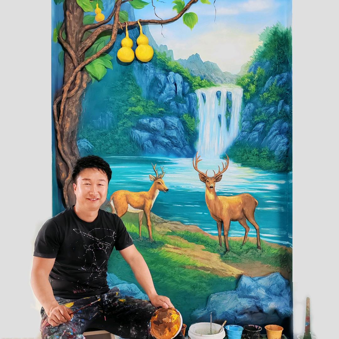 呼和浩特浮雕壁画（手艺人白老师）