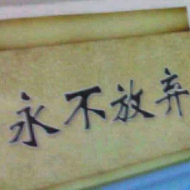 永   不     放   弃