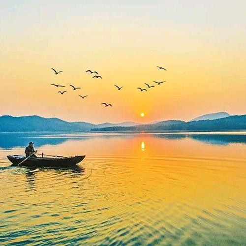 夜幕下的钓鱼人