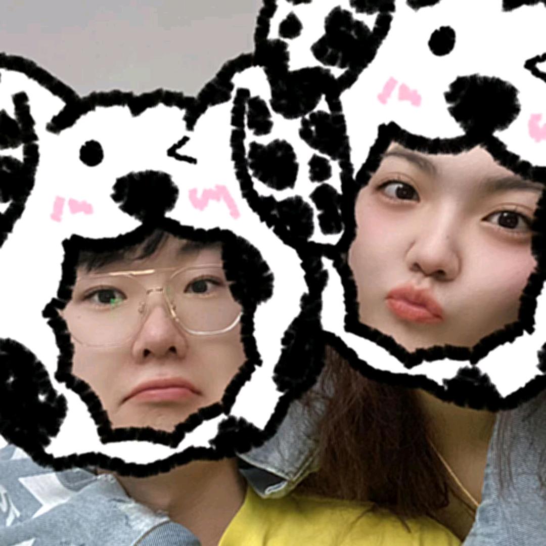 牙龈猪🐷和大脸猫🐱
