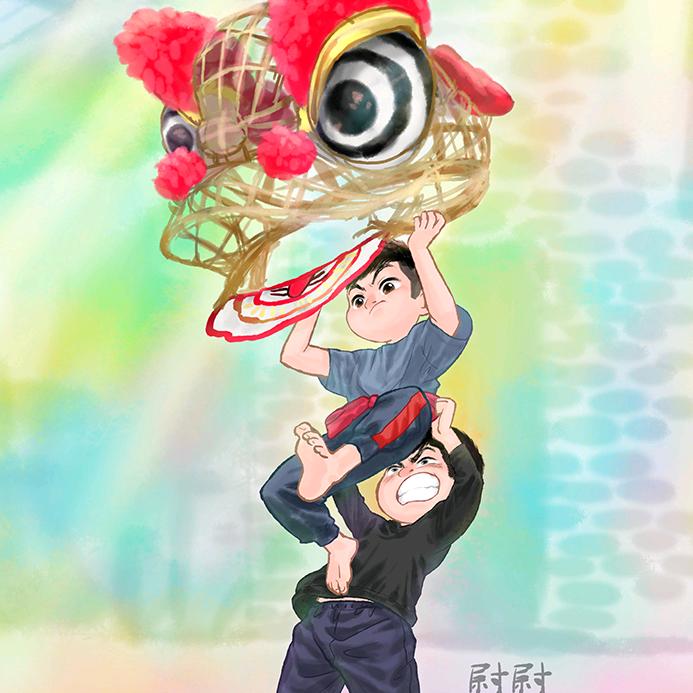 舞狮小伙