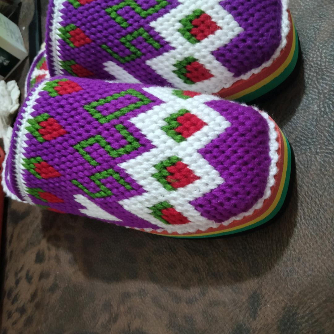 梦想成真，纯手工毛线拖鞋