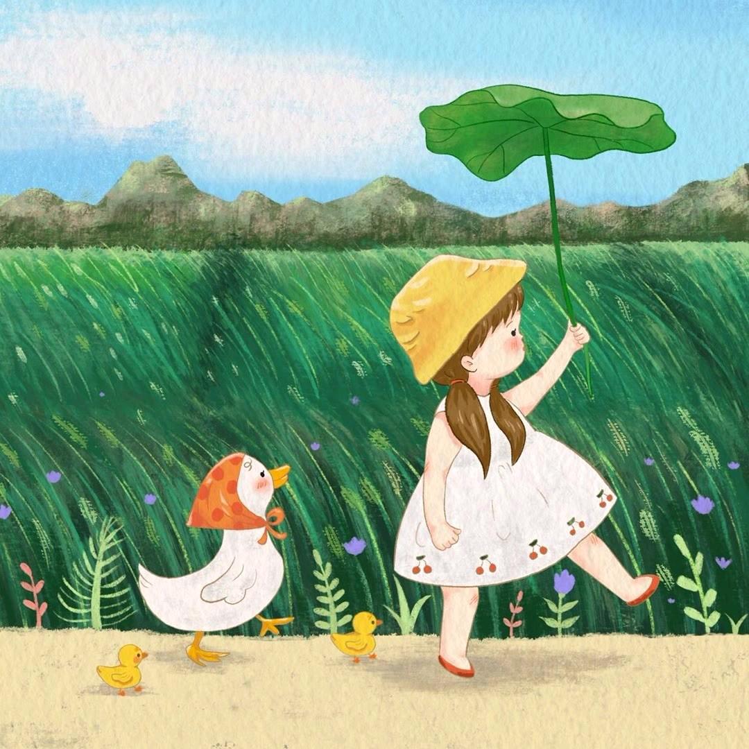 爱扎双马尾的女孩