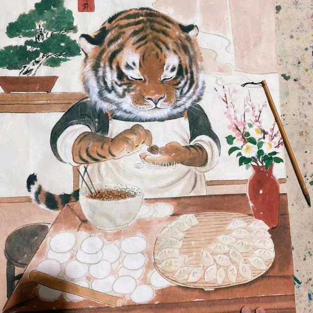 撑伞接落花
