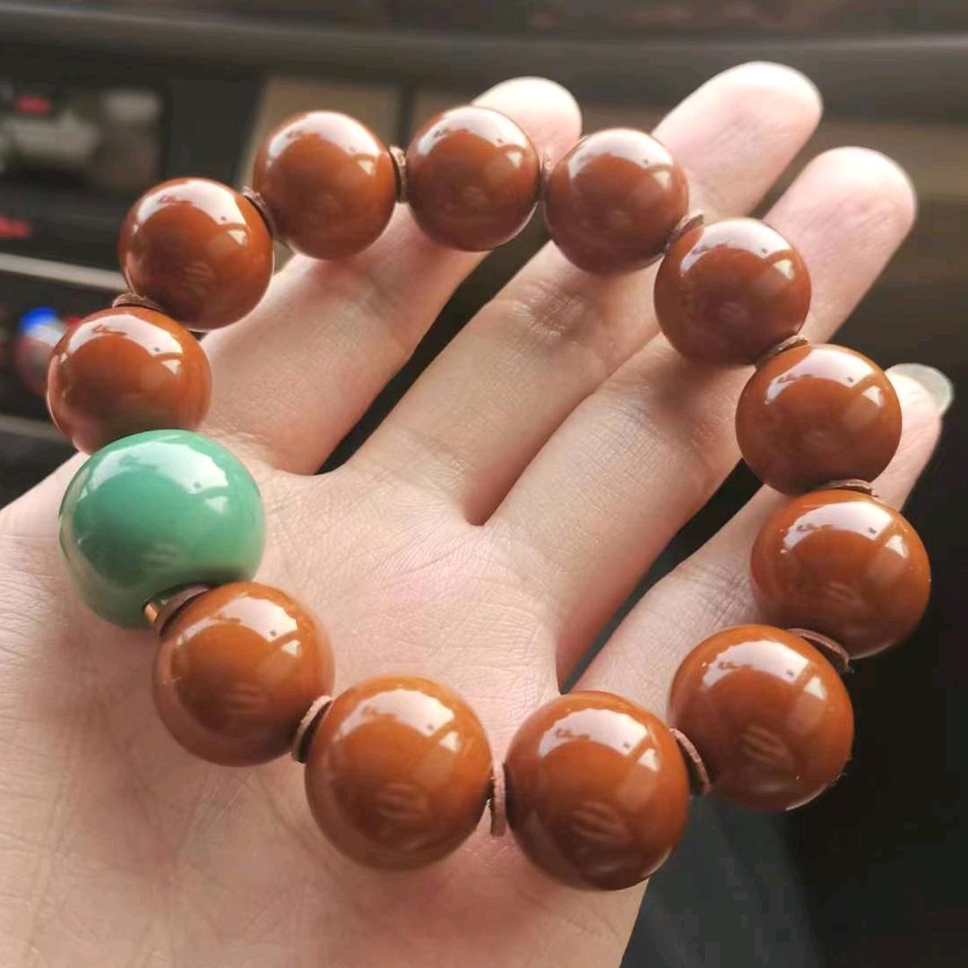 聚缘橄榄核正圆光珠