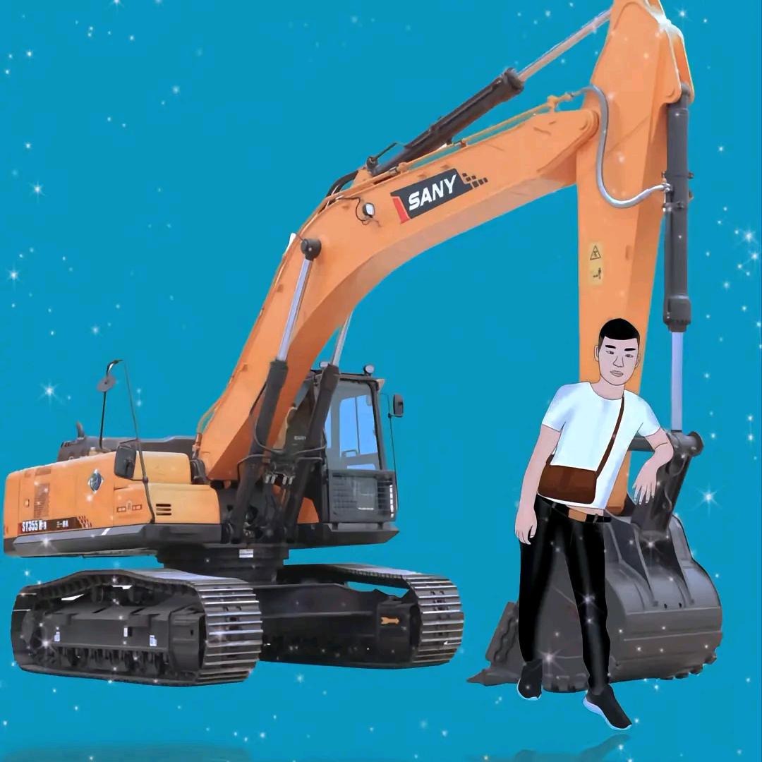 大头开挖机抓木头