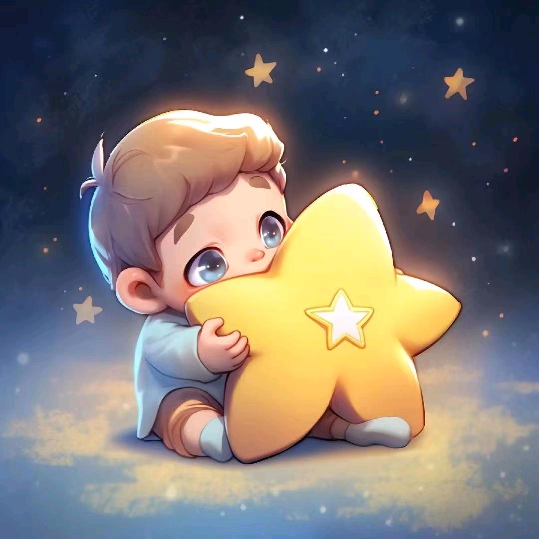 宁静夜空星星偷走睡意💙