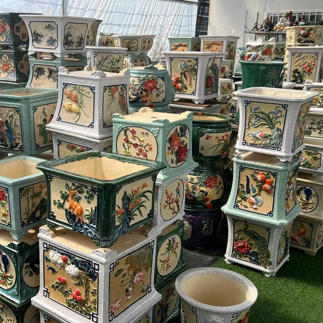 缤纷石湾花盆批发