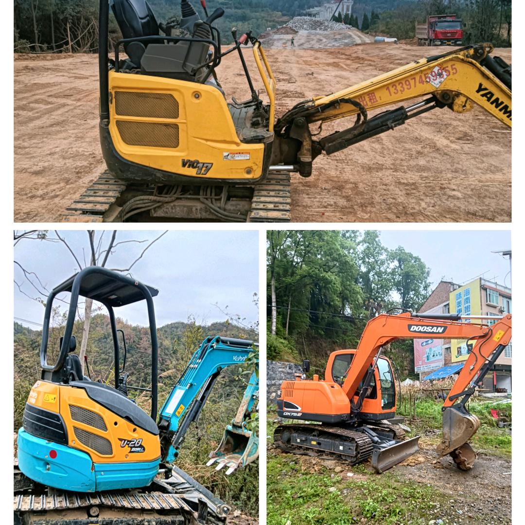 沅陵泸溪～原装进口20微挖～75挖机出租