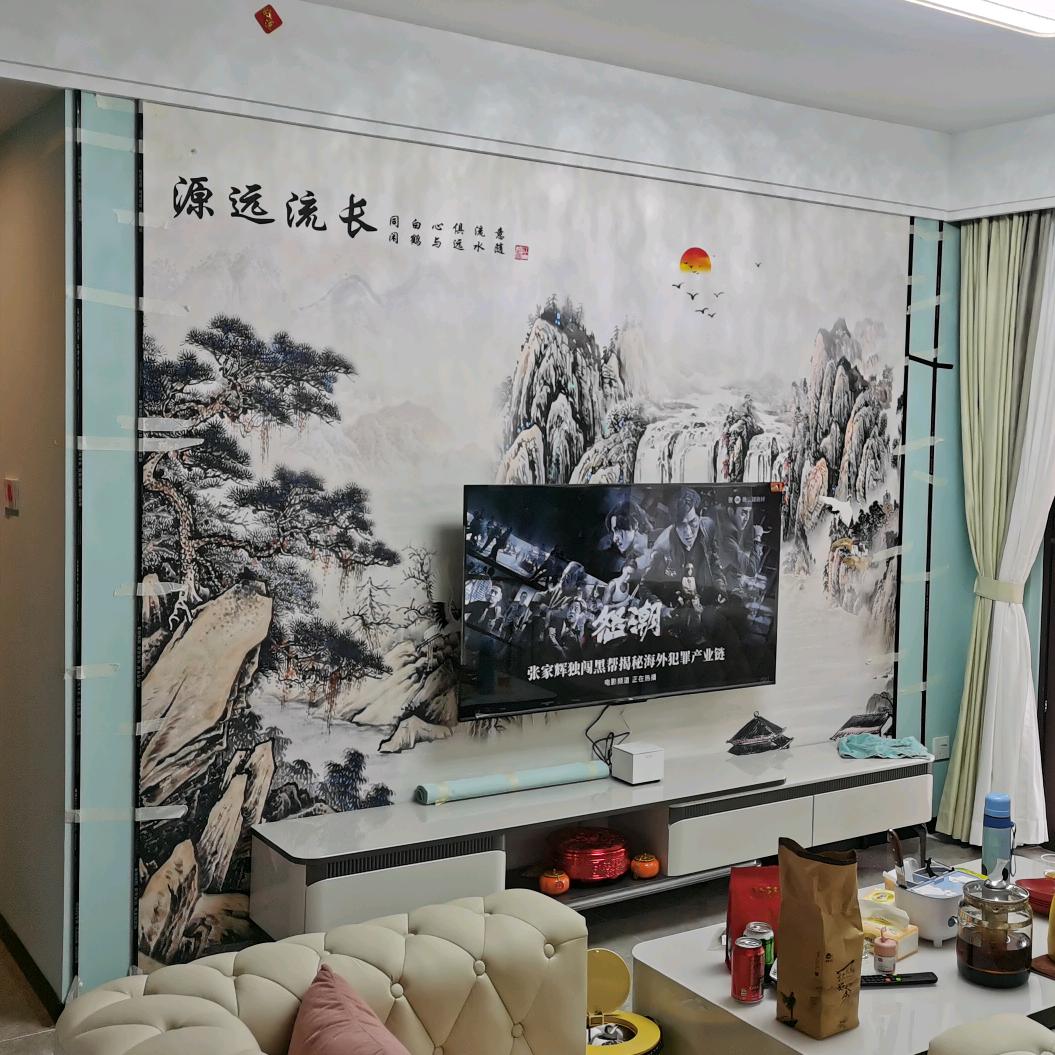 河源墙布施工～葫芦娃