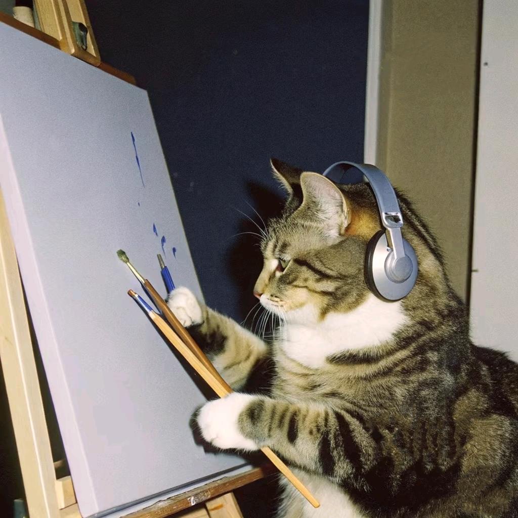 小猫画鱼