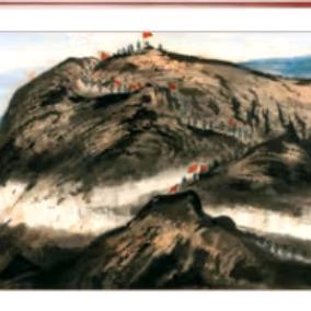 六盘山上高峰，红旗漫卷西风。
