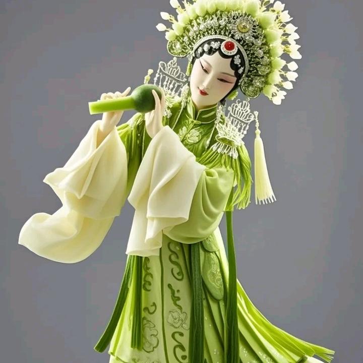 蔬菜上雕刻出来的艺术人生
