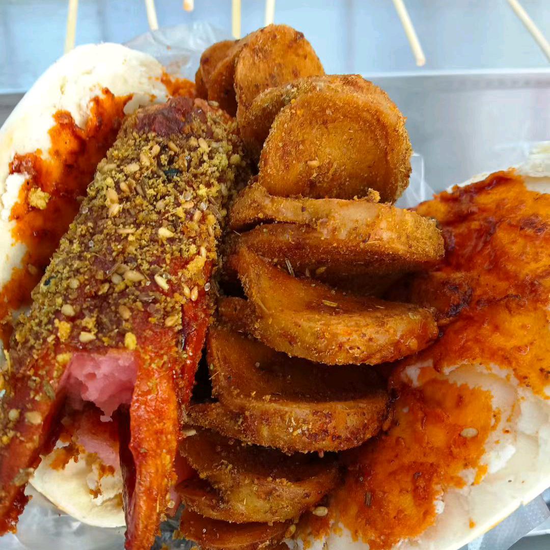 霸州首家面筋肠夹饼