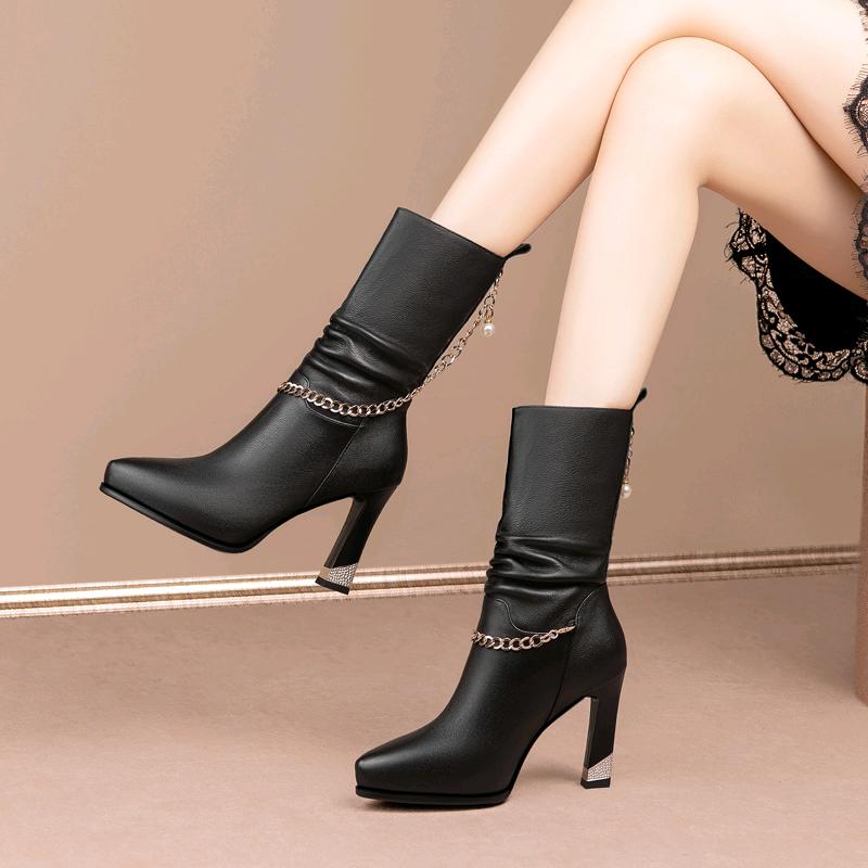 足光魅影真皮女鞋