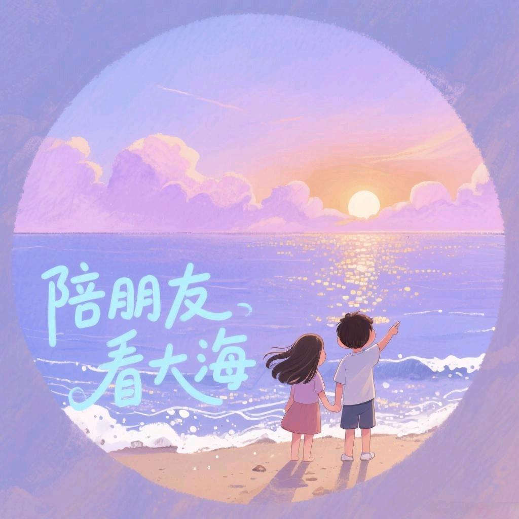 陪朋友看大海